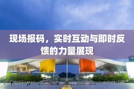 现场报码，实时互动与即时反馈的力量展现