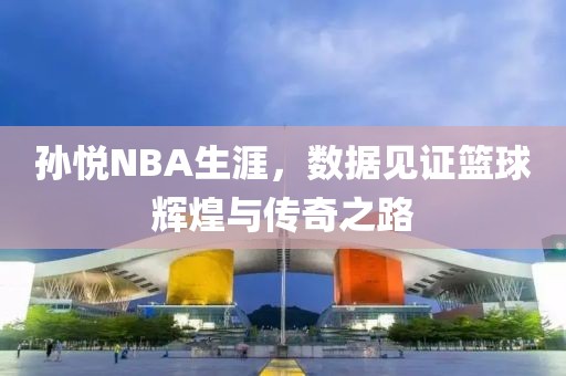 孙悦NBA生涯，数据见证篮球辉煌与传奇之路