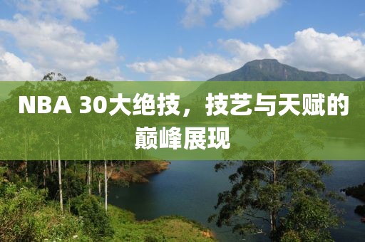 NBA 30大绝技，技艺与天赋的巅峰展现