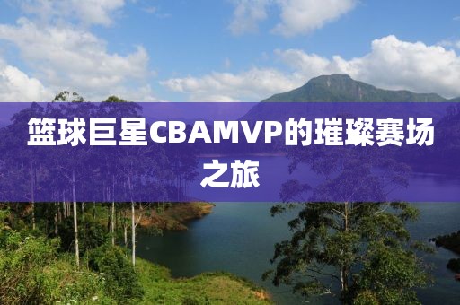 篮球巨星CBAMVP的璀璨赛场之旅