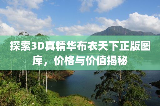 探索3D真精华布衣天下正版图库，价格与价值揭秘