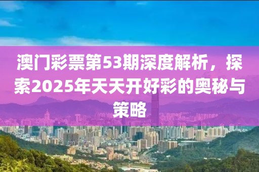 2025澳门天天开好彩大全53期