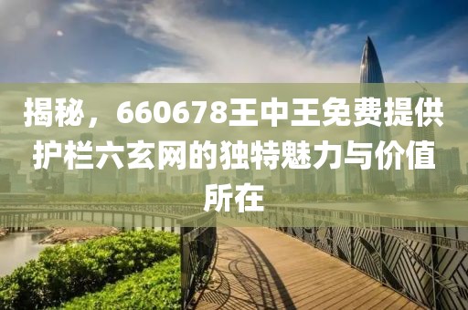 揭秘，660678王中王免费提供护栏六玄网的独特魅力与价值所在