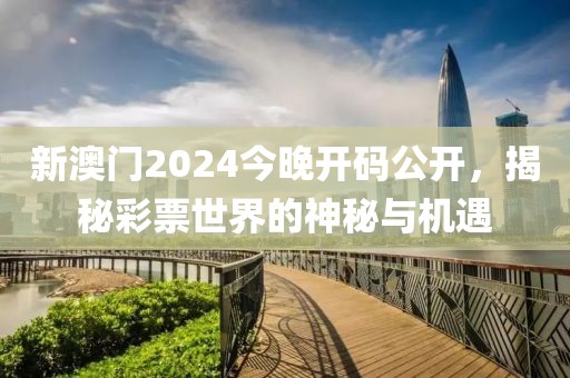 新澳门2024今晚开码公开，揭秘彩票世界的神秘与机遇