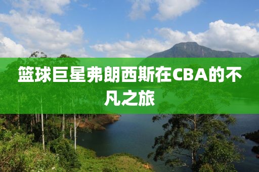 篮球巨星弗朗西斯在CBA的不凡之旅