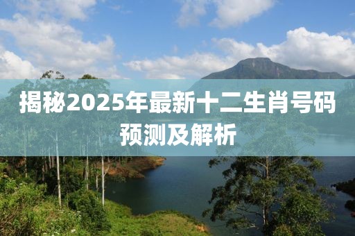 揭秘2025年最新十二生肖号码预测及解析